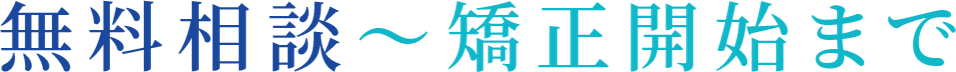 無料相談～矯正開始まで